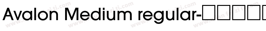 Avalon Medium regular字体转换